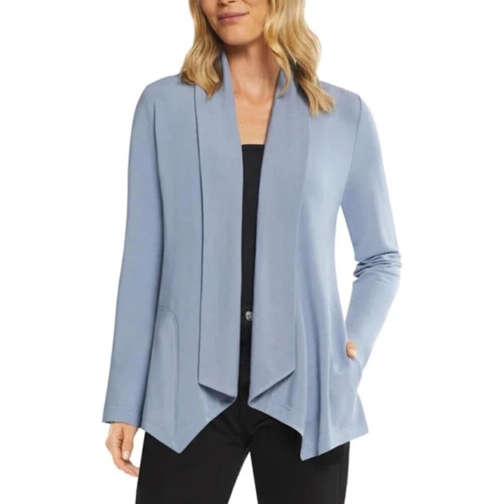 NEW Max & Mia Women's XL Blue Open Front Cardigan Side Pocket